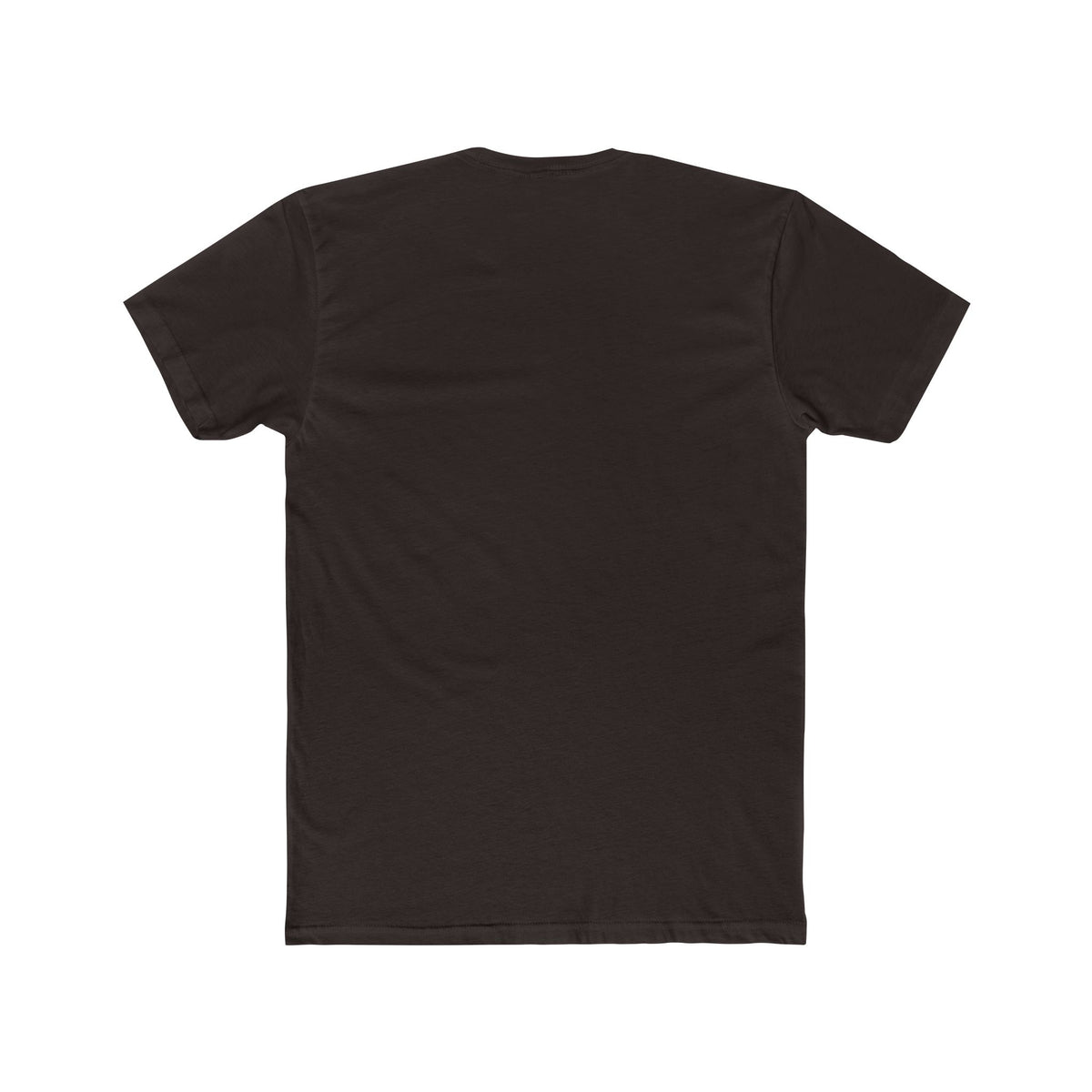 Dark brown t-shirt on a white background