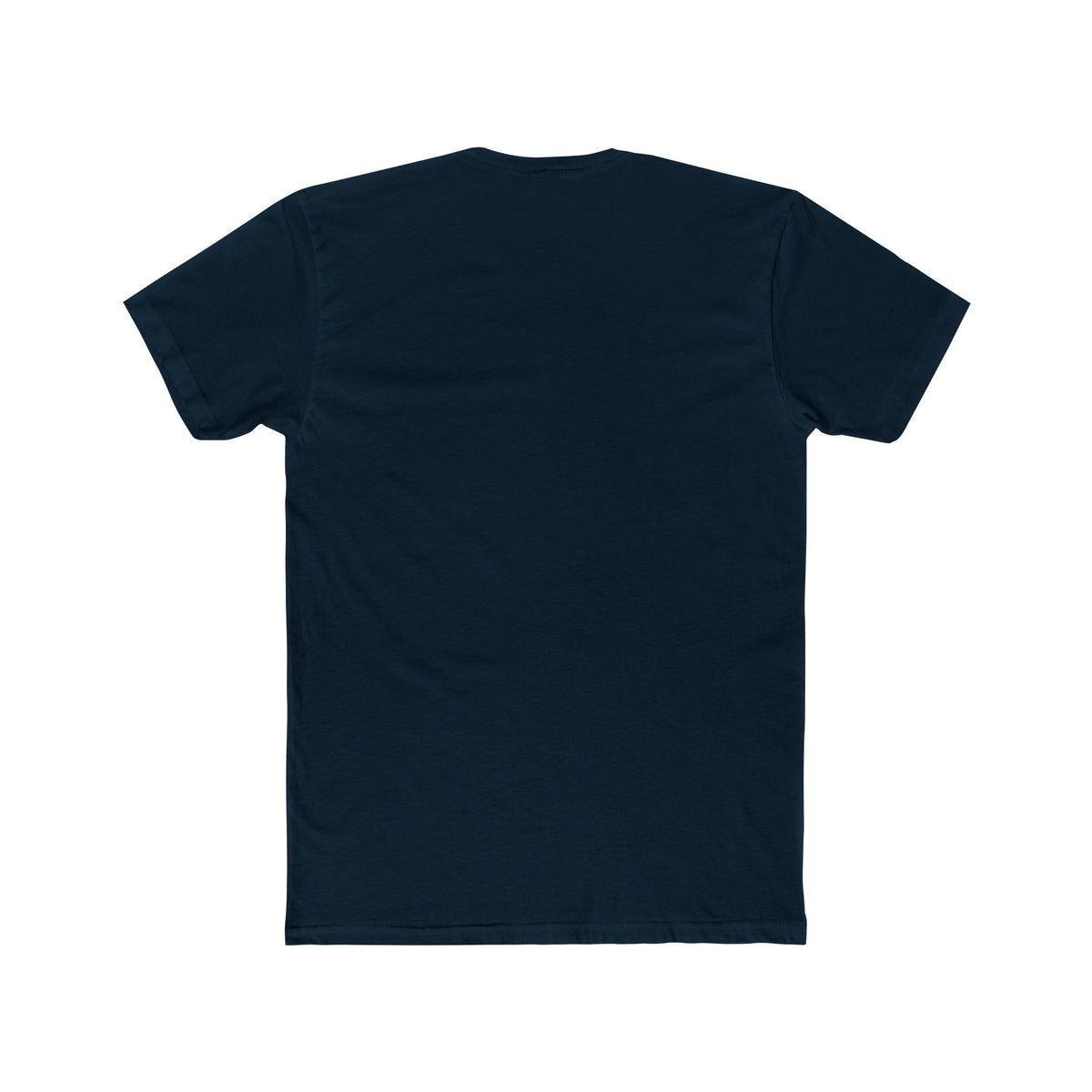 Navy blue t-shirt on a white background